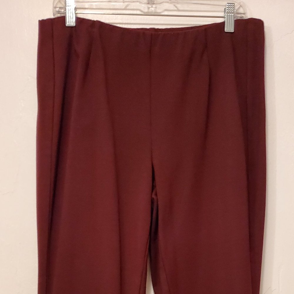 J. Jill Ponte Knit Large Slim Legs Wine Gently Use